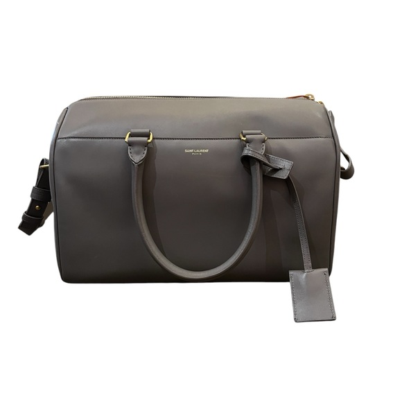 Saint Laurent Classic Duffle 6 Smooth Leather Zip Top Doctor Crossbody Tote Bag - Picture 2 of 16